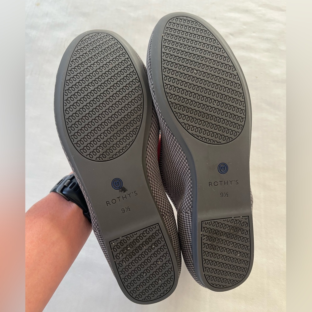 Rothy’s the Flat classic round toe shoe size 9.5 pebble grey - Picture 6 of 9